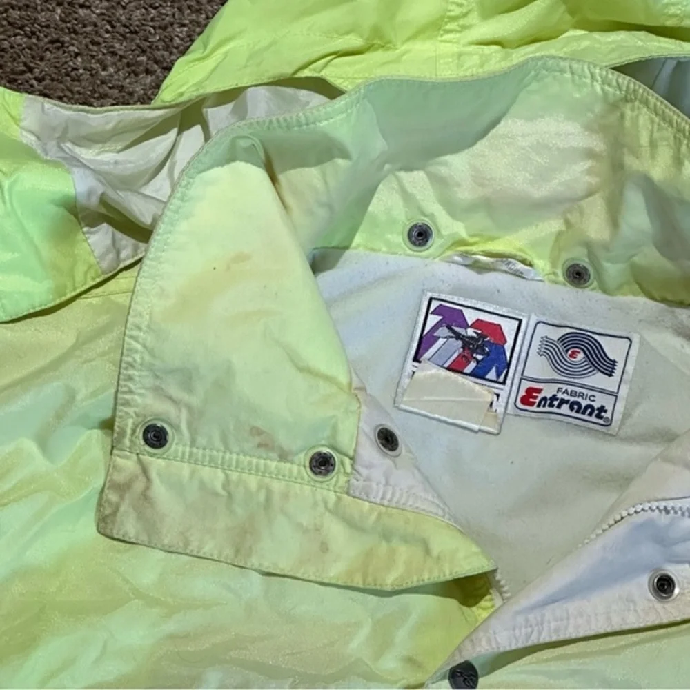 Vintage Peregrine Neon Pullover Light Jacket Coat men’s large qw - Picture 3 of 8